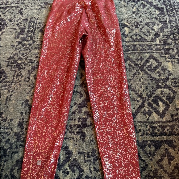 NWT- Sweaty Betty 7/8 Goddess Yoga Leggings Red Terrazzo Disco Foil Print Sz S - Picture 6 of 6
